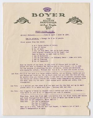 Primary view of object titled '[Newsletter from Boyer The Society Parfumeur]'.