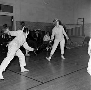 Primary view of object titled '[Women fencing in Physical Education, 6]'.