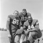 Thumbnail image of item number 1 in: '[Three NTSU football players smiling, 3]'.