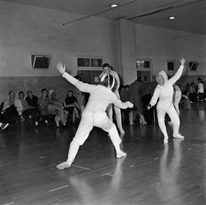 Primary view of object titled '[Women fencing in Physical Education, 8]'.