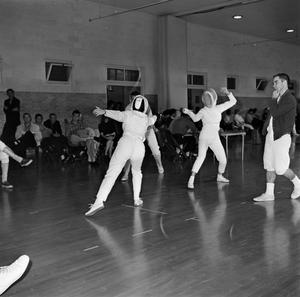 Primary view of object titled '[Women fencing in Physical Education, 3]'.