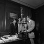 Photograph: [The debate team and their first place trophy #9]