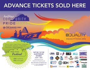 Primary view of object titled '[Pride Texas Festival 2008 advance tickets poster]'.