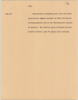 Primary view of object titled '[News Script: Jobs ]'.