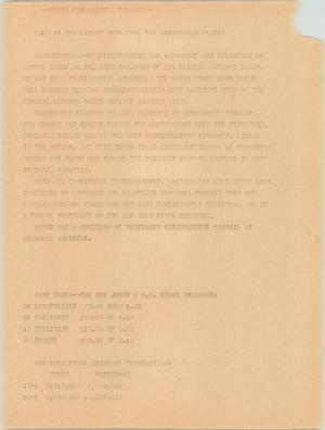 Primary view of object titled '[News Script: Tenth Five-Minute Summary]'.
