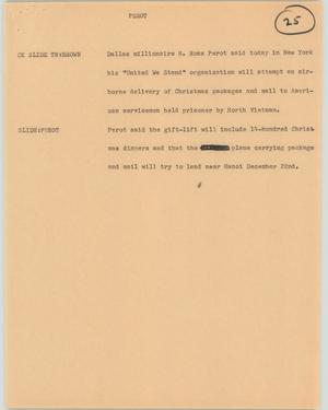 Primary view of object titled '[News Script: Perot]'.