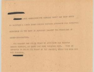 Primary view of object titled '[News Script: Massachusetts supreme court]'.