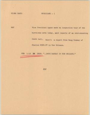 Primary view of object titled '[News Script: Hurricane]'.