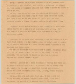 Primary view of object titled '[News Script: News Bulletins November 11, 1969]'.