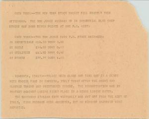 Primary view of object titled '[News Script: New York Update]'.