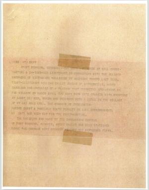 Primary view of object titled '[News Script: Military massacre trial]'.