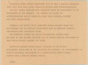 Primary view of object titled '[News Script: Misc. news bulletins]'.
