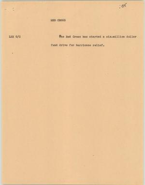 Primary view of object titled '[News Script: Red cross]'.