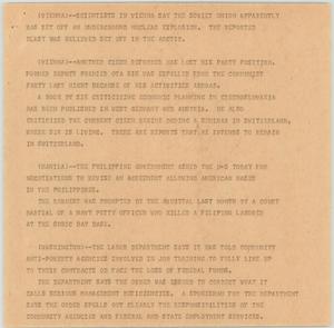 Primary view of object titled '[News Script: International News]'.