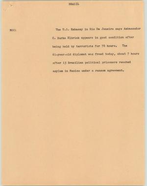 Primary view of object titled '[News Script: Brazil]'.