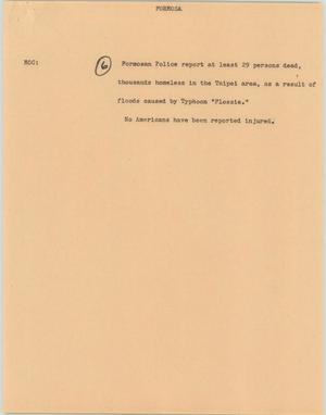 Primary view of object titled '[News Script: Formosa]'.