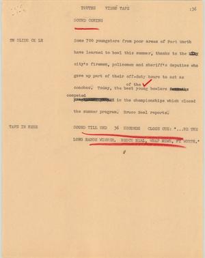 Primary view of object titled '[News Script: Youths]'.