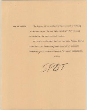 Primary view of object titled '[News Script: Brazos River Authority]'.