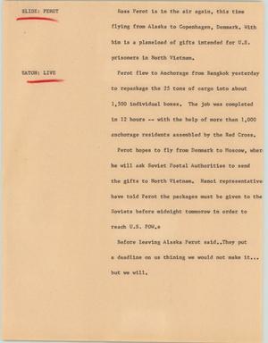 Primary view of object titled '[News Script: Perot]'.
