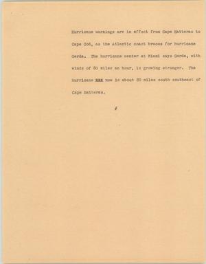 Primary view of object titled '[News Script: Gerda]'.