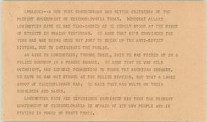 Primary view of object titled '[News Script: Czechoslovakia]'.