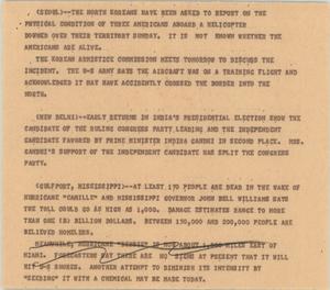 Primary view of object titled '[News Script: International Politics]'.