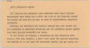 Primary view of object titled '[News Script: Texas immigration effects]'.