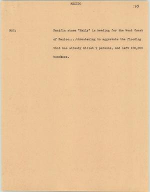 Primary view of object titled '[News Script: Mexico]'.