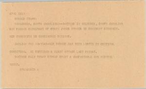 Primary view of object titled '[News Script: Byrnes]'.
