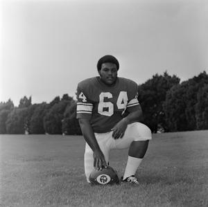 Primary view of object titled '[Posed individual photo of #64 S. Golden from the 1971 season]'.