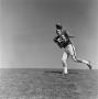 Primary view of [Football player #83, Barry Moore, catching a pass]