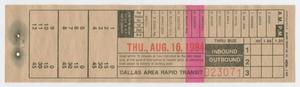 Primary view of object titled '[Bus Transfer Ticket #023071]'.