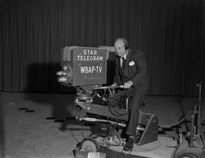 Primary view of object titled '[WBAP-TV camera operator]'.