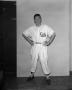 Photograph: [Bobby Peters in a baseball costume]