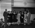 Photograph: [Group of men and women in the WBAP studio]