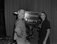 Photograph: [Two women with TV camera]