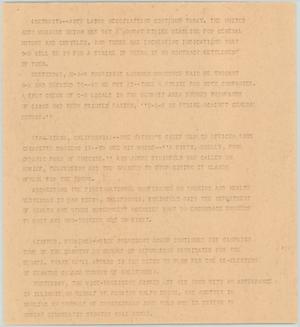 Primary view of object titled '[News Script: Auto Workers Union strike]'.