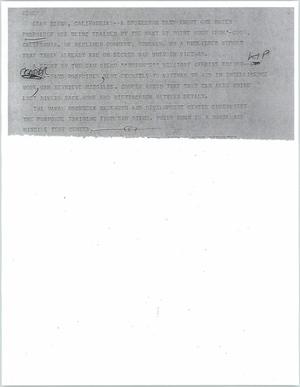 Primary view of object titled '[News Script: San Diego's Navy intelligence]'.
