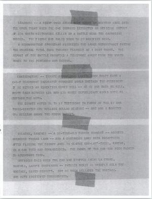 Primary view of object titled '[News Script: Misc. news bulletins]'.
