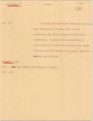 Primary view of object titled '[News Script: Maddox]'.