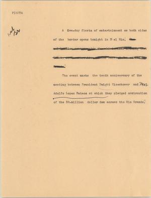 Primary view of object titled '[News Script: Fiesta]'.