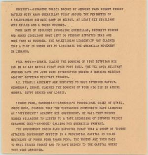 Primary view of object titled '[News Script: Guerrilla movement and Heng]'.