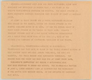 Primary view of object titled '[News Script: Associated Press reports]'.