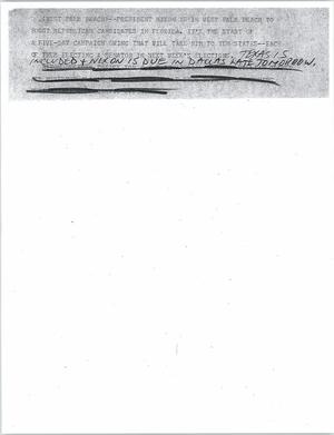 Primary view of object titled '[News Script: 5 day campaigning]'.
