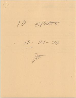 Primary view of object titled '[News Script: Tom Landry]'.