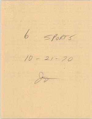 Primary view of object titled '[News Script: Danny Murtaugh]'.
