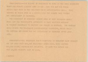 Primary view of object titled '[News Script: Byrd amendment and communism]'.