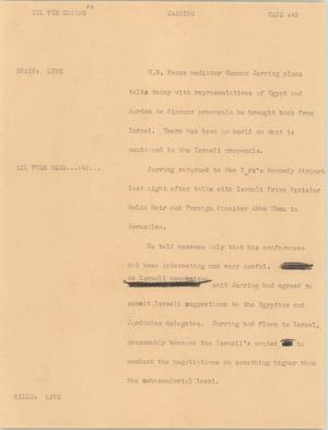 Primary view of object titled '[News Script: Jarring]'.