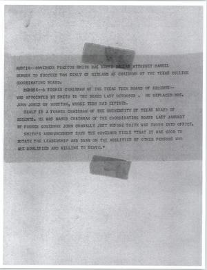 Primary view of object titled '[News Script: Attorney to succeed]'.