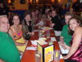 Photograph: [TNT members seated at tables in El Mercado restaurant]